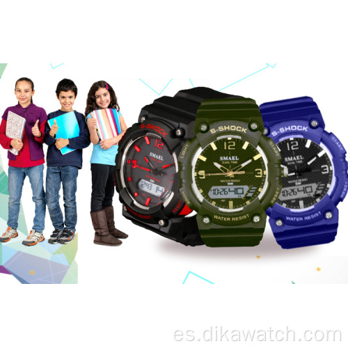 Reloj para niños de marca de moda SMAEL LED Digital Quartz